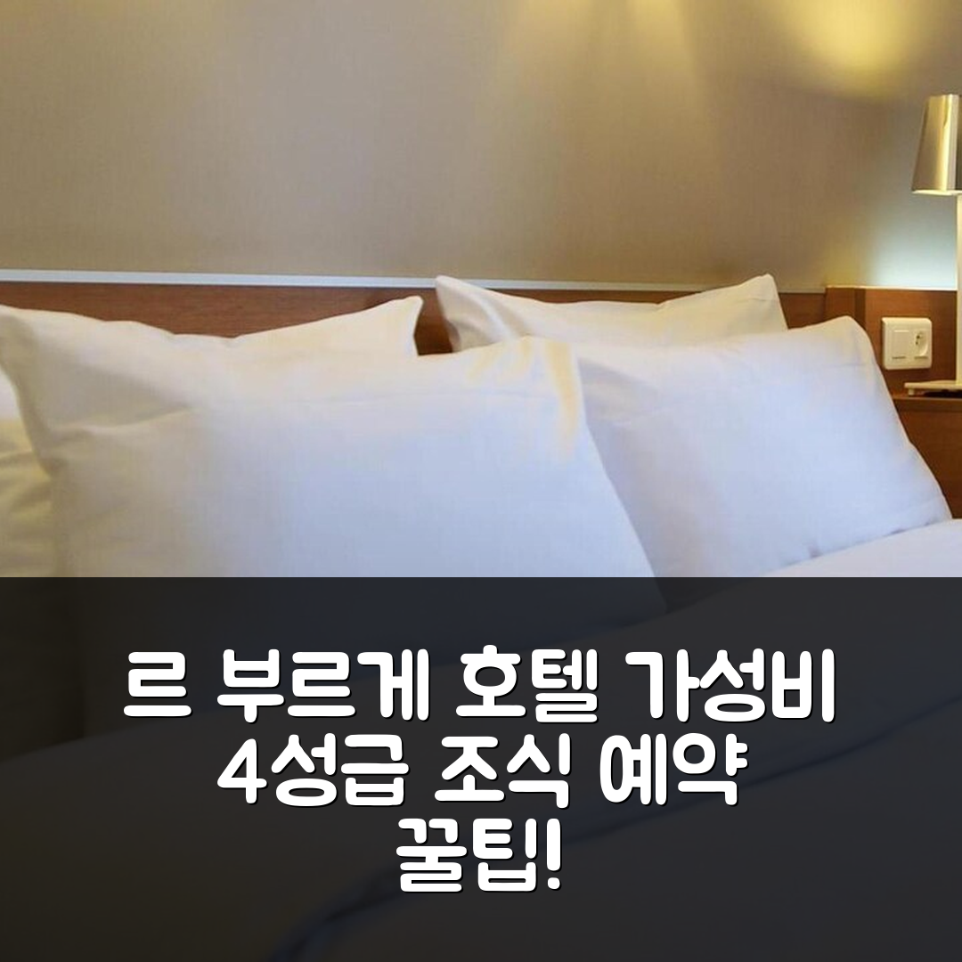 르 부르게 숙소 여행 호텔 추천 키리야드 르 부르제 센터 | 가성비 좋은 4성급 조식 및 예약 팁 5가지